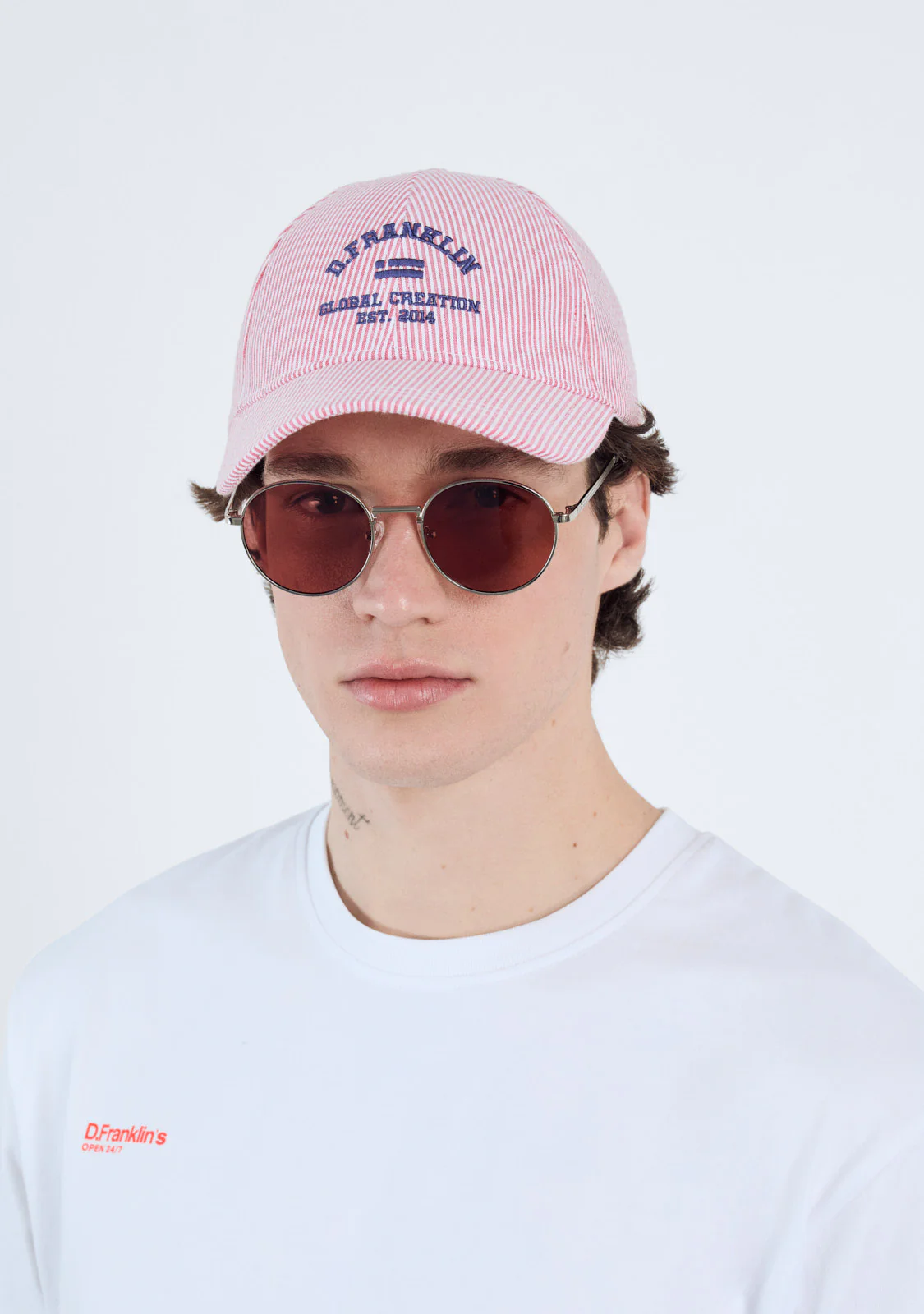 D.Franklin Team Stripes Cap Red - Image 5