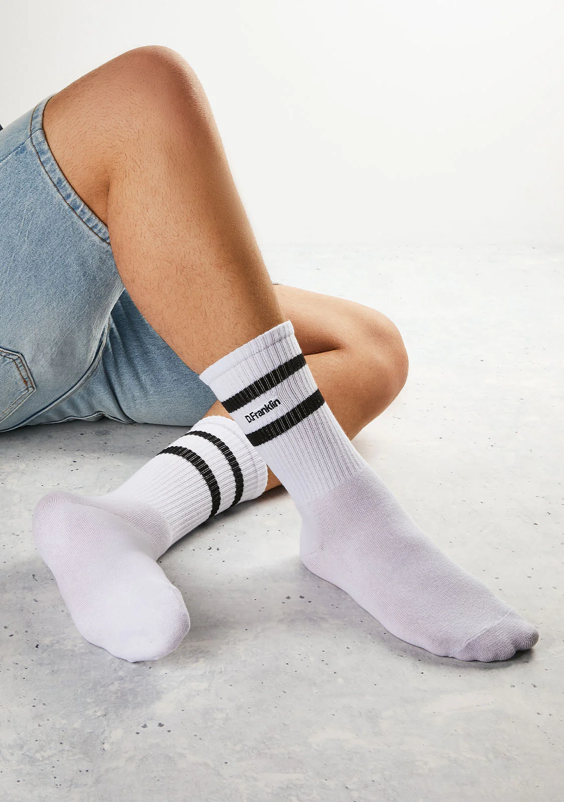 DF 2 Stripes Socks White - Image 5