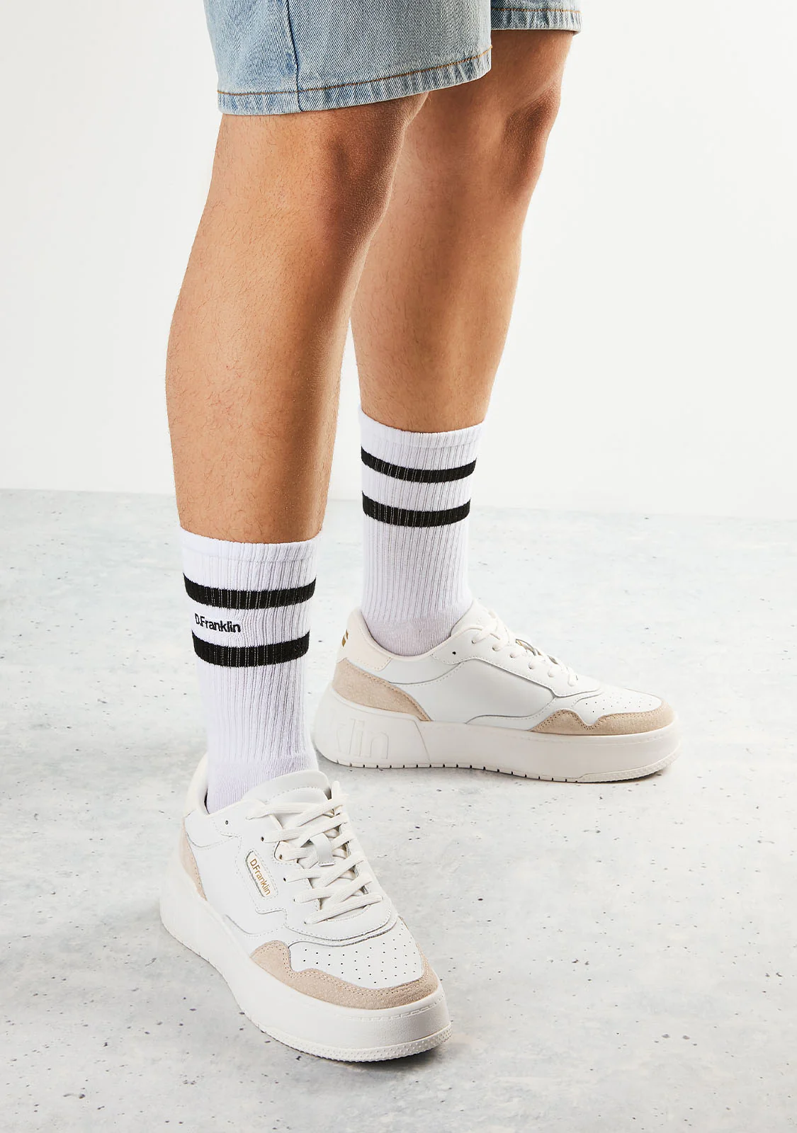 DF 2 Stripes Socks White - Image 6