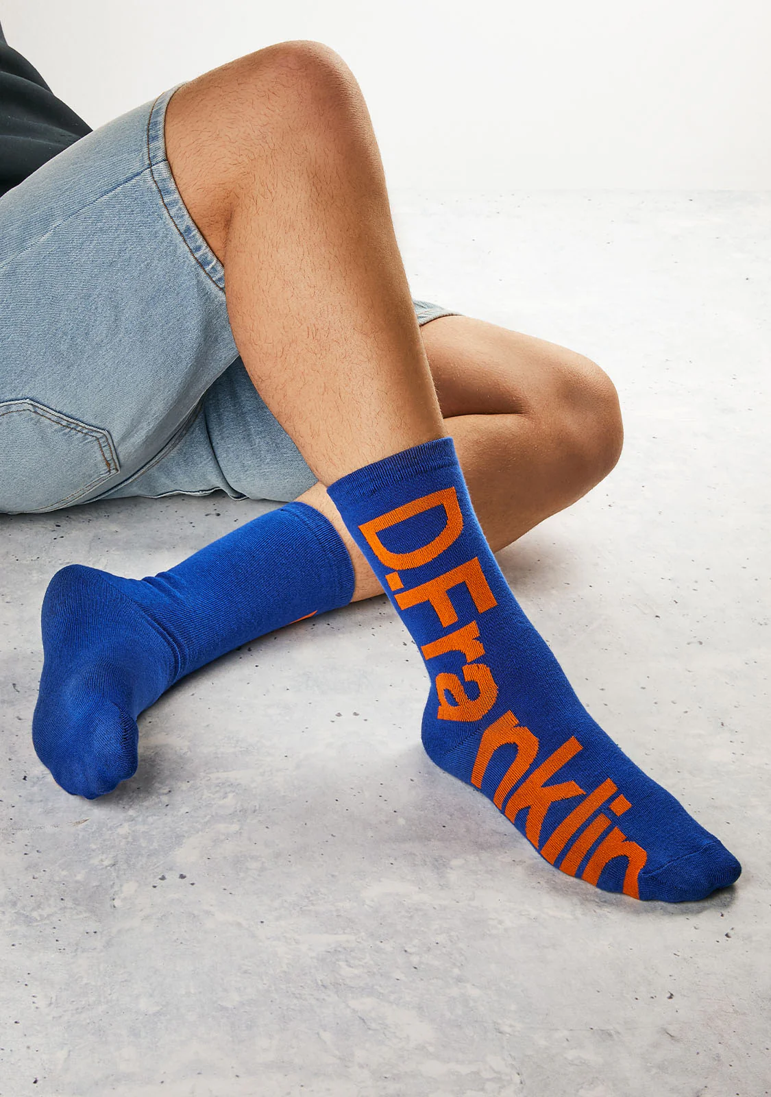 DF Socks Blue / Orange - Image 4