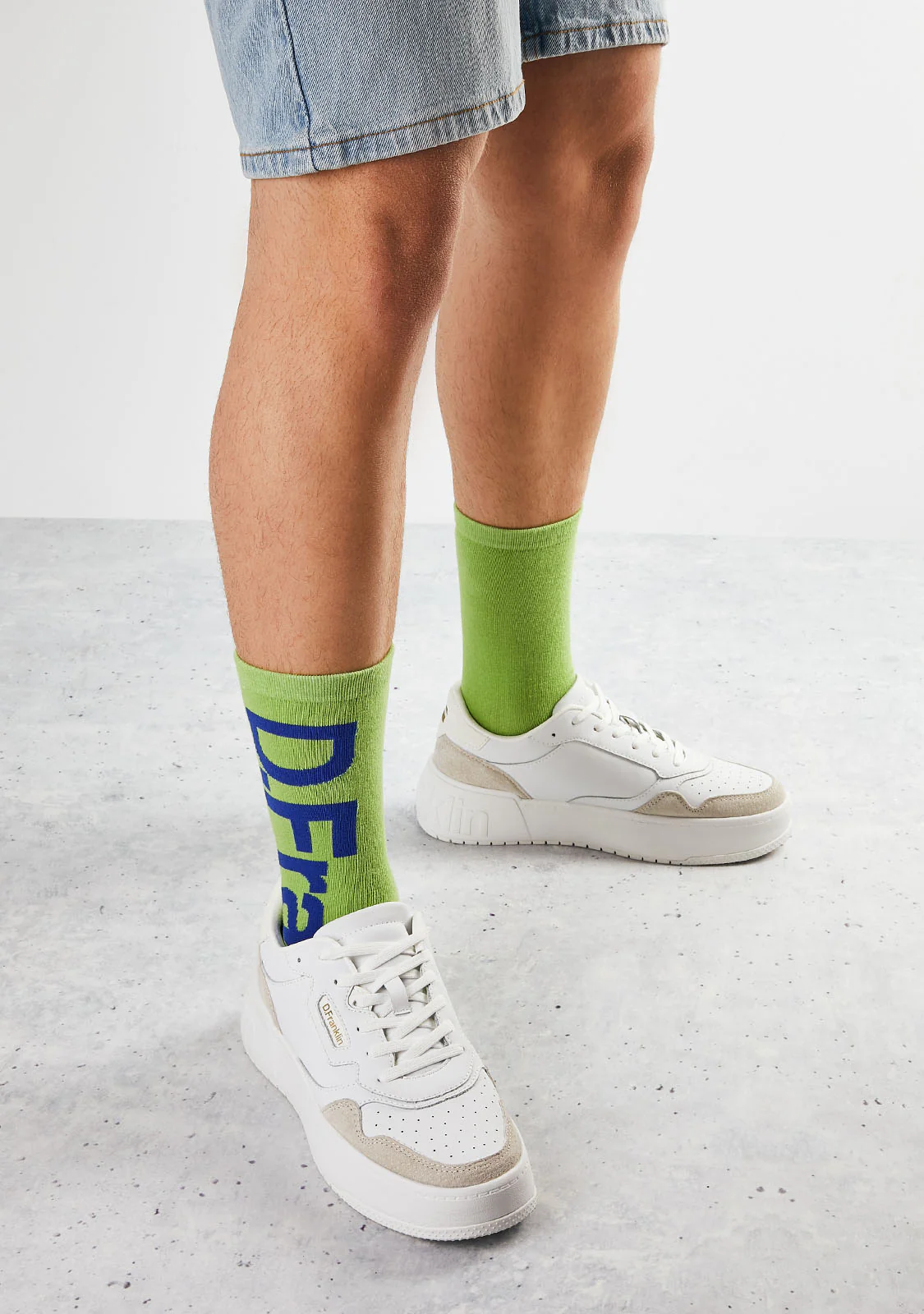 DF Socks Lime / Blue - Image 4