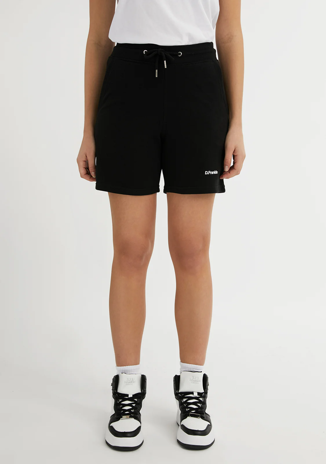 Logo Jogger Shorts Black / White - Image 4