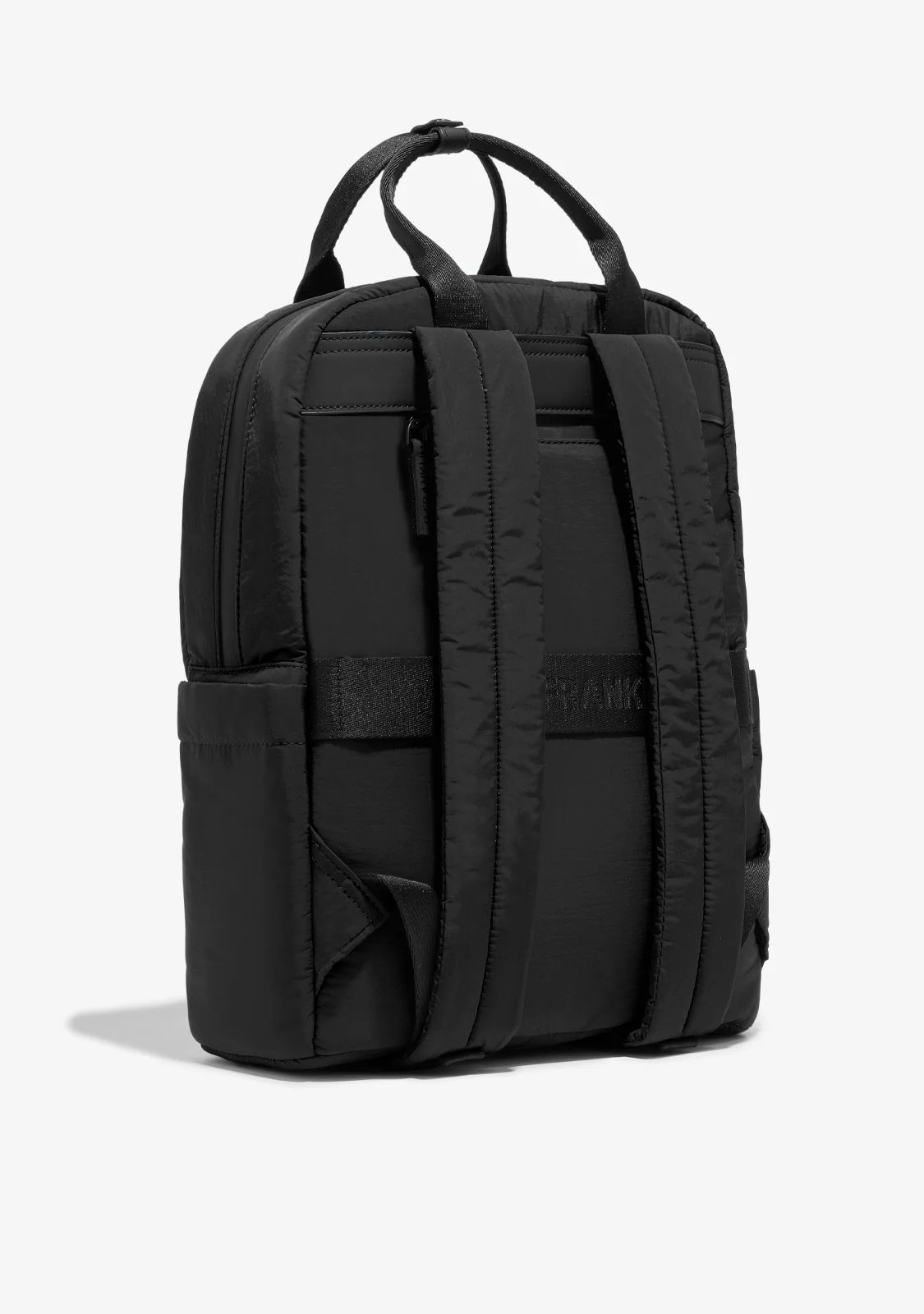 Multi-Pocket Nylon Backpack Black + Custom Set Lime - Image 2