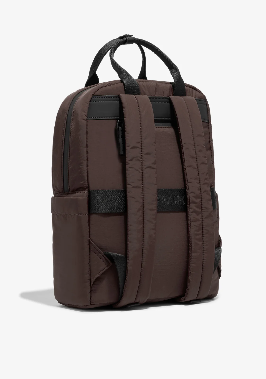 Multi-Pocket Nylon Backpack Brown + Custom Set Fuchsia - Image 2