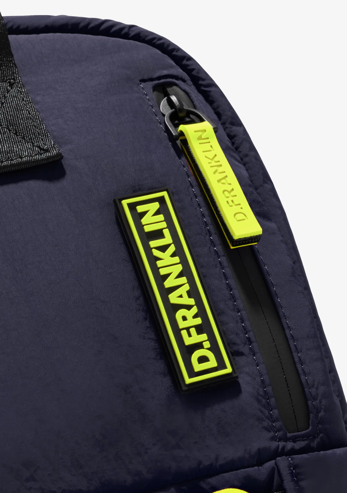 Multi-Pocket Nylon Backpack Navy + Custom Set Lime - Image 3