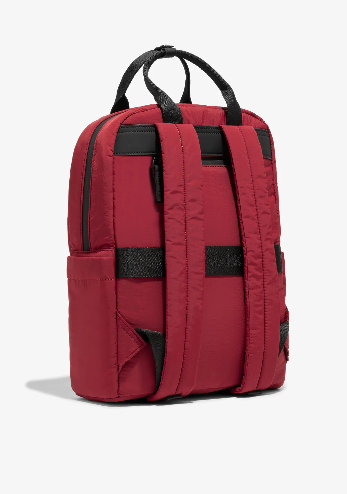 Multi-Pocket Nylon Backpack Red + Custom Set Lime - Image 2