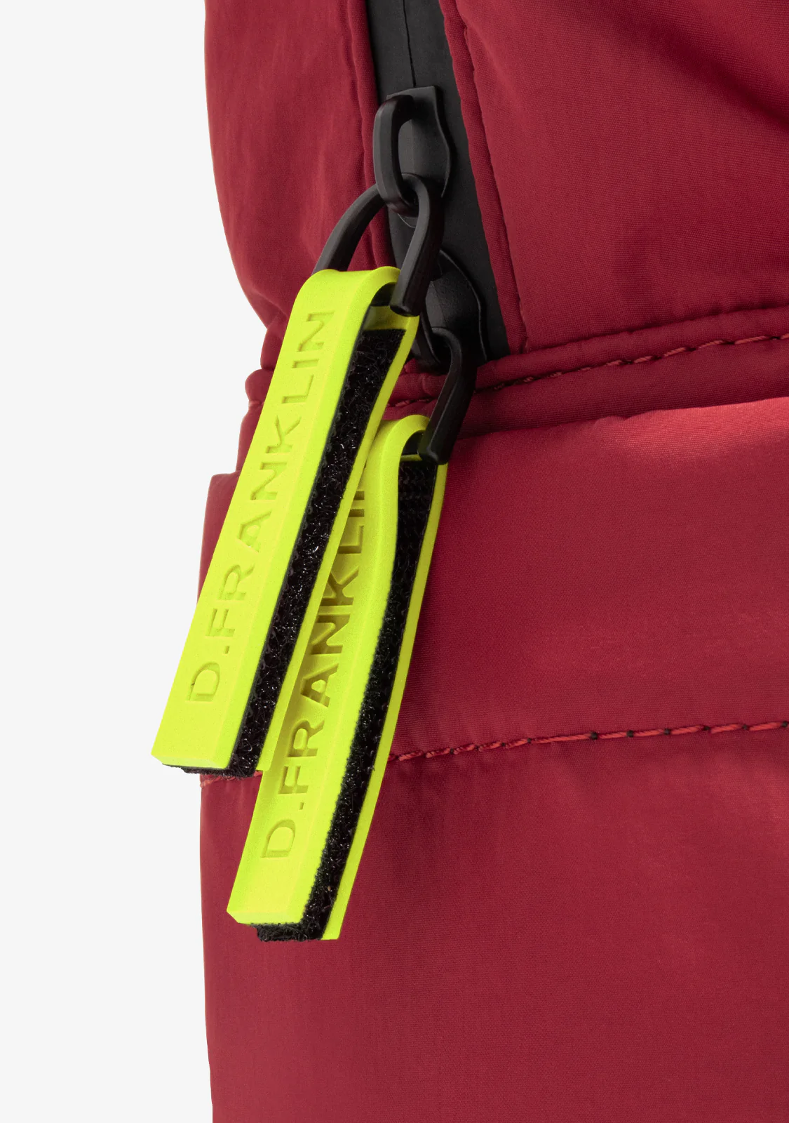 Multi-Pocket Nylon Backpack Red + Custom Set Lime - Image 5