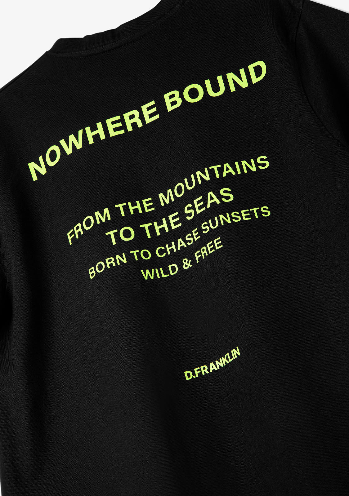 Nowhere Bound T-Shirt Black / Lime - Image 4