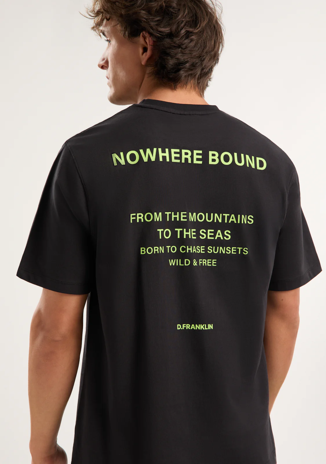 Nowhere Bound T-Shirt Black / Lime - Image 5