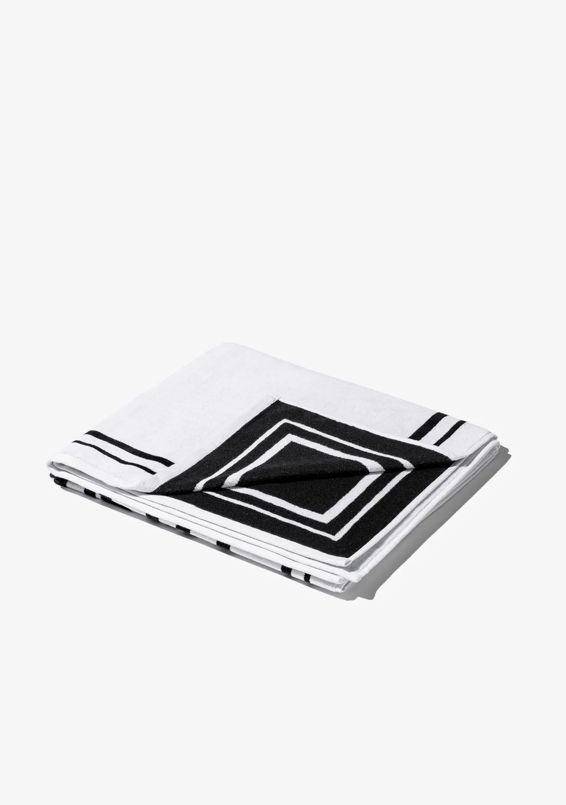 Old Money Jacquard Velour Beach Towel White - Image 2