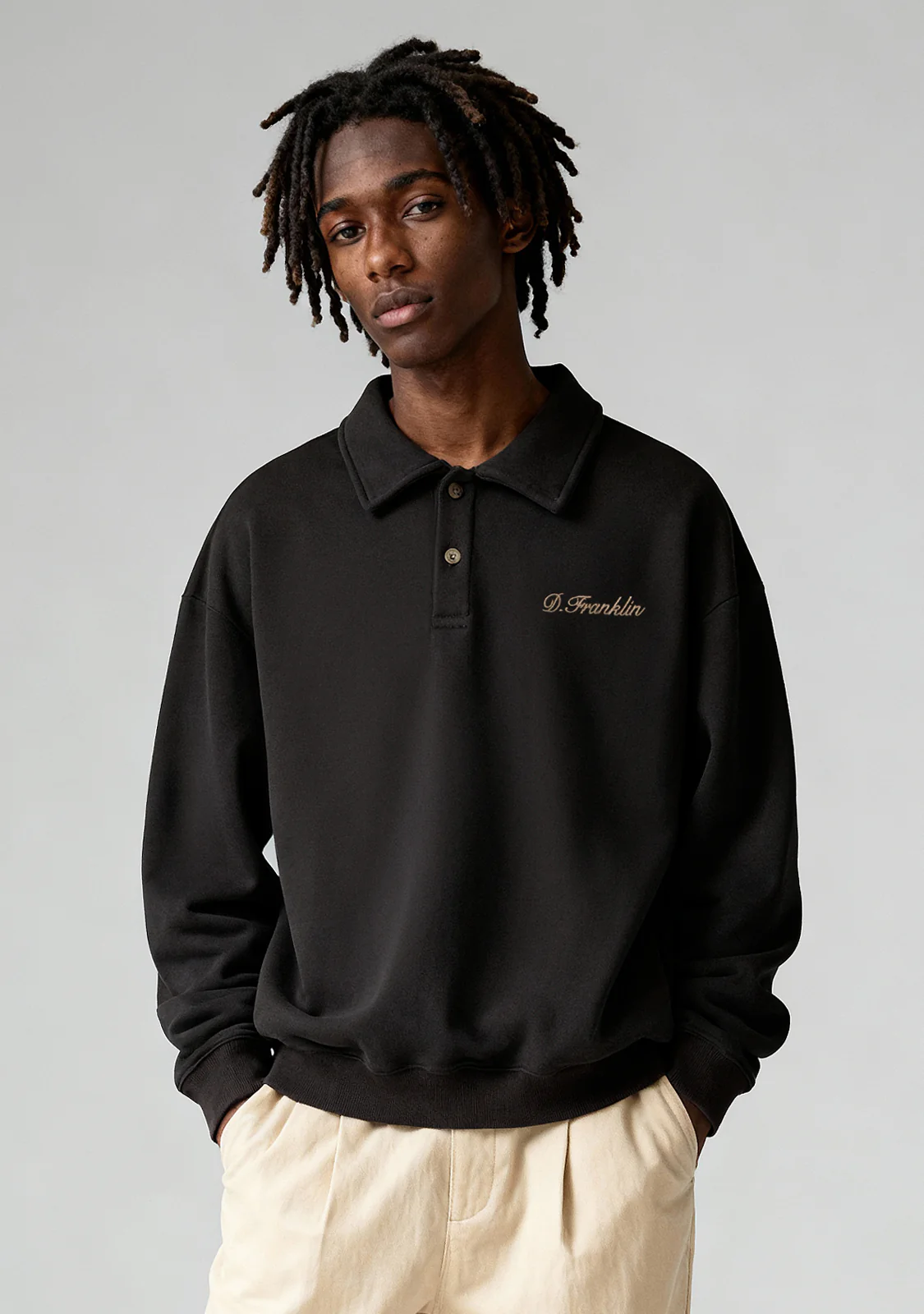 Polo Sweatshirt Anthracite - Image 2