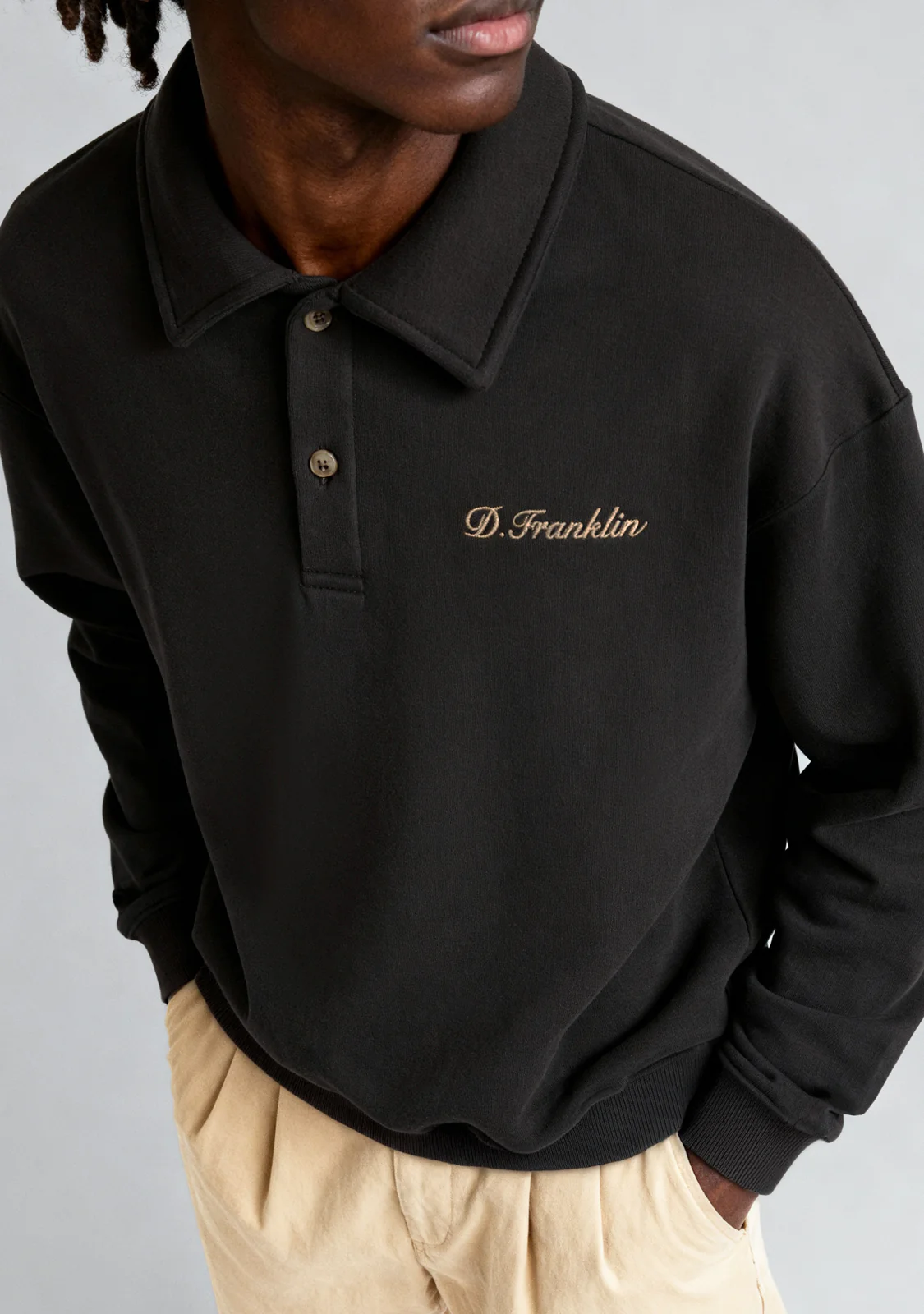 Polo Sweatshirt Anthracite - Image 3
