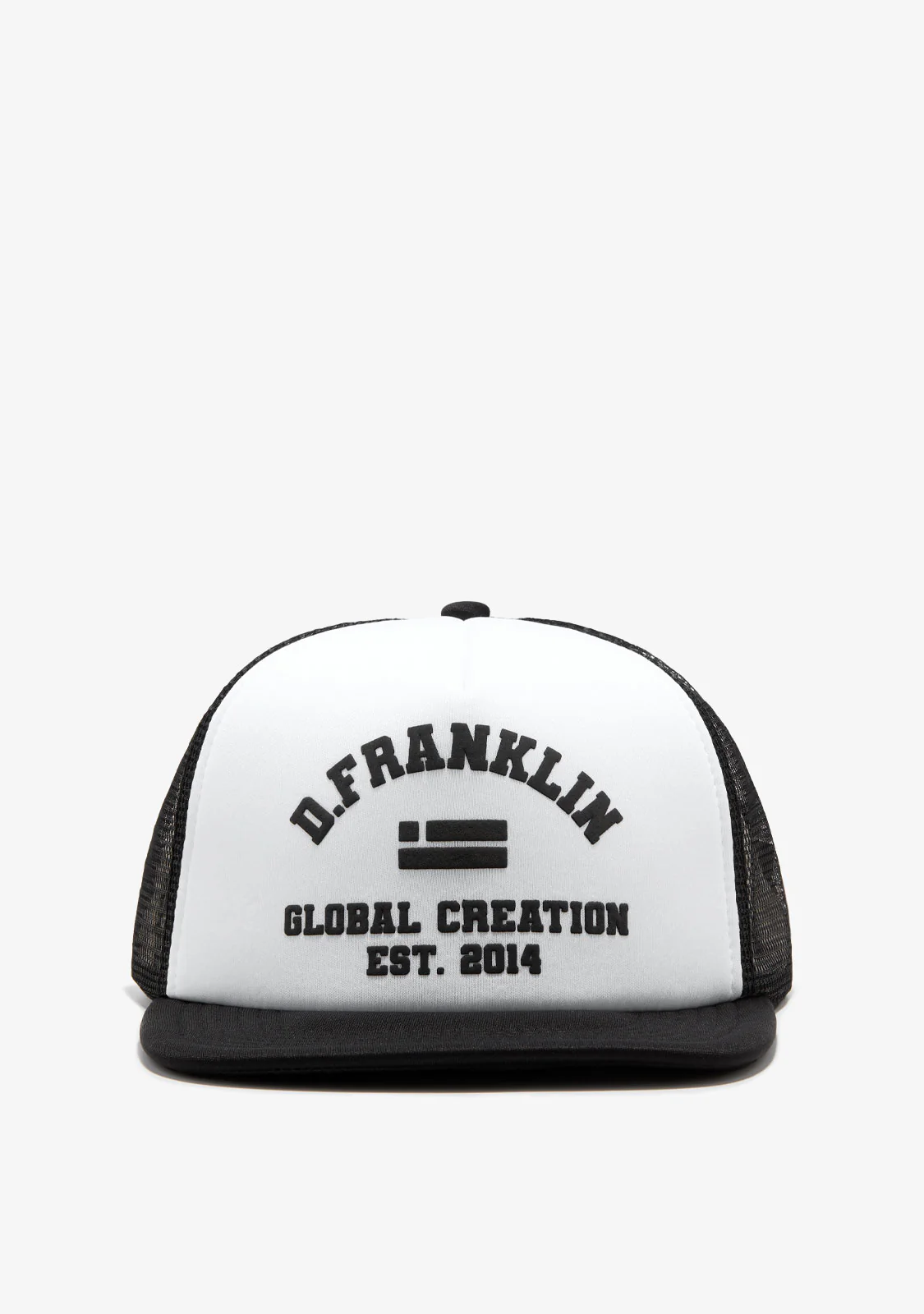 Puff Print Trucker Cap Black-White - Image 2