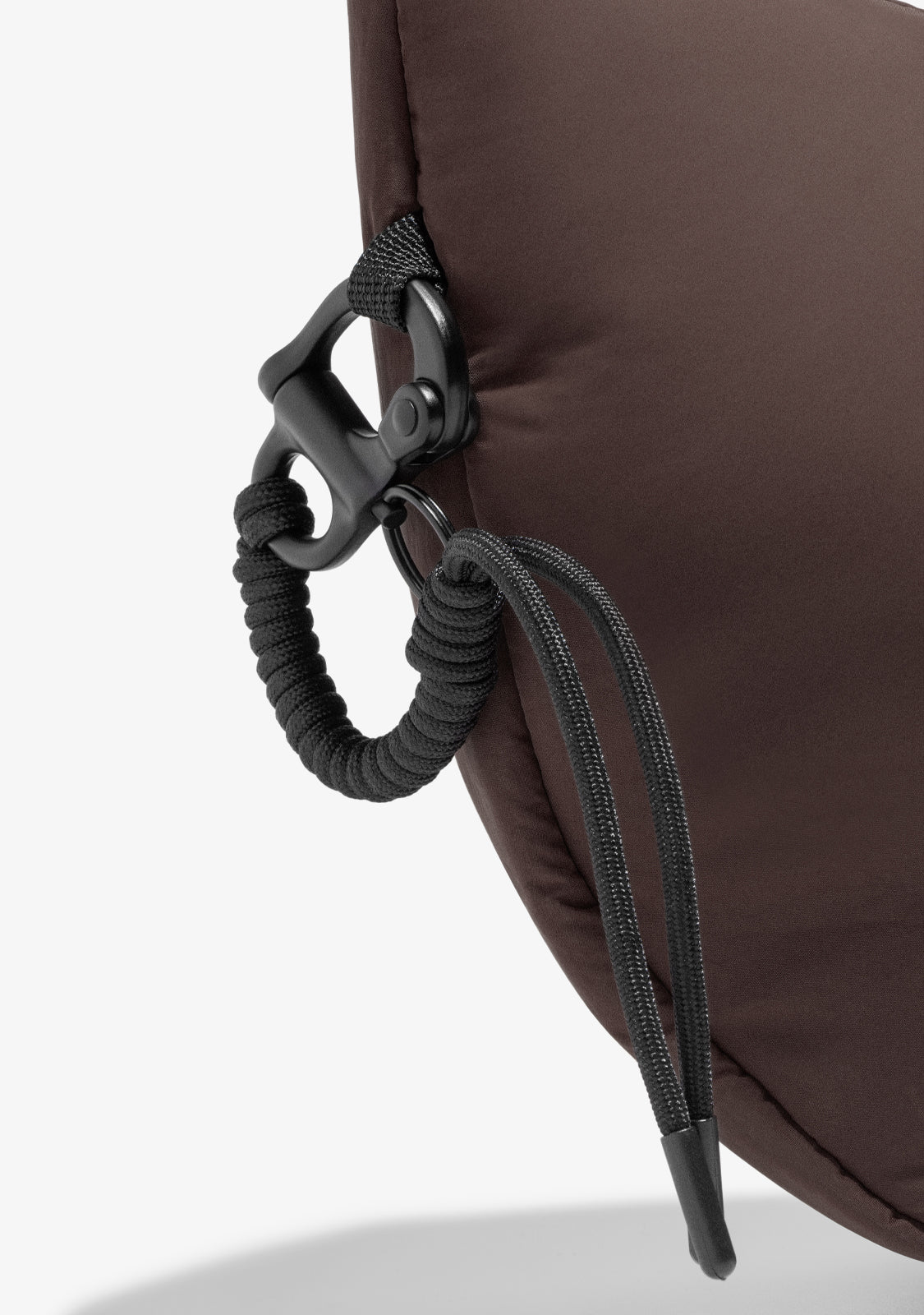 Round Nylon Crossbody Bag Brown + Custom Set Fuchsia - Image 4