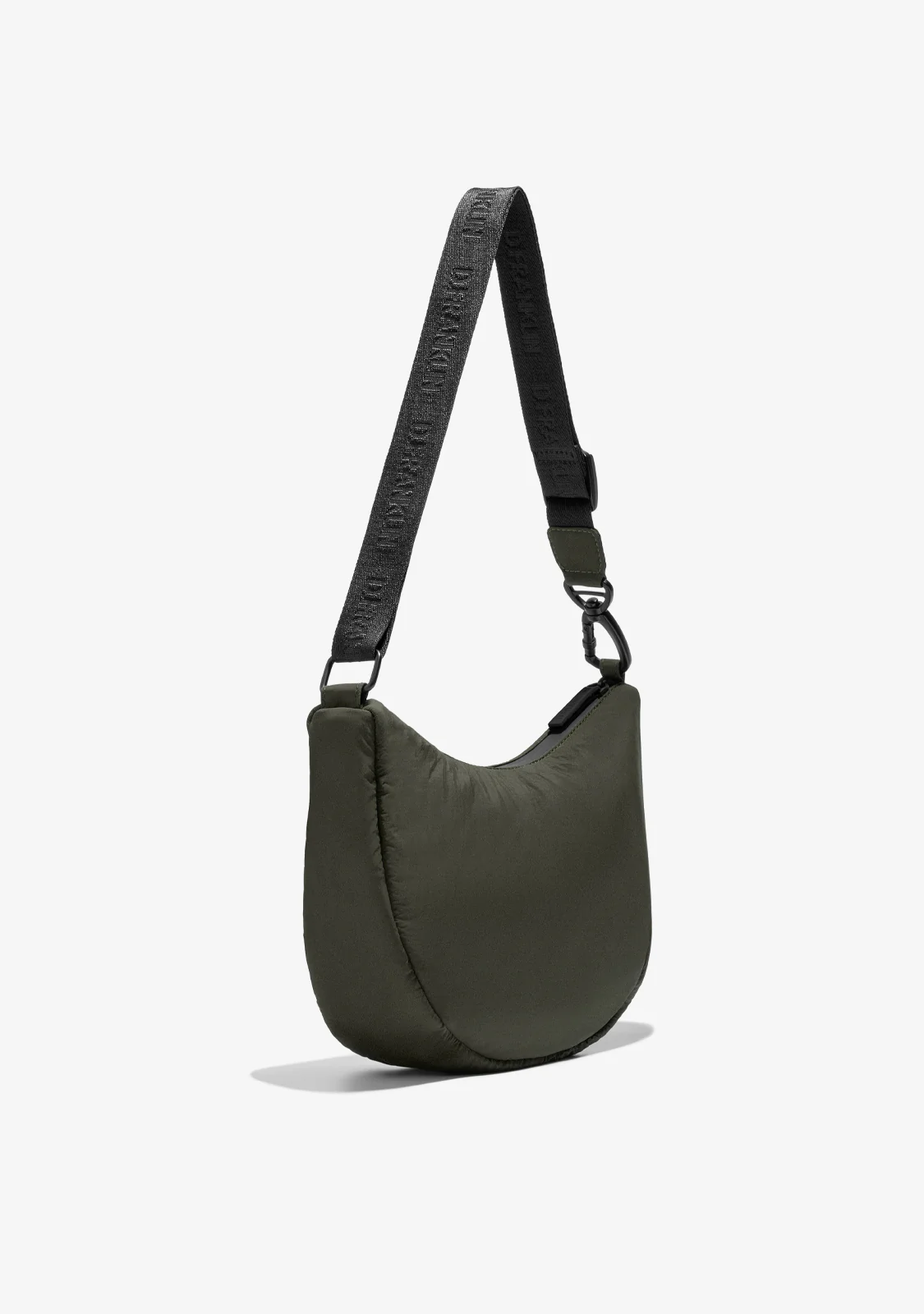 Round Nylon Crossbody Bag Green - Image 2