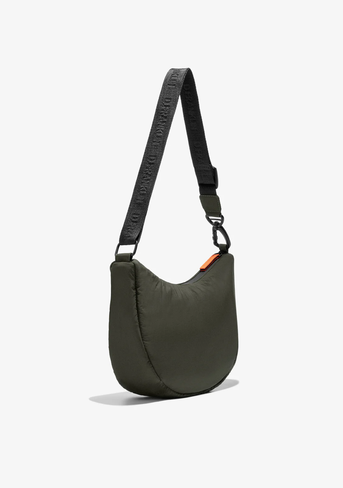 Round Nylon Crossbody Bag Green + Custom Set Orange - Image 2