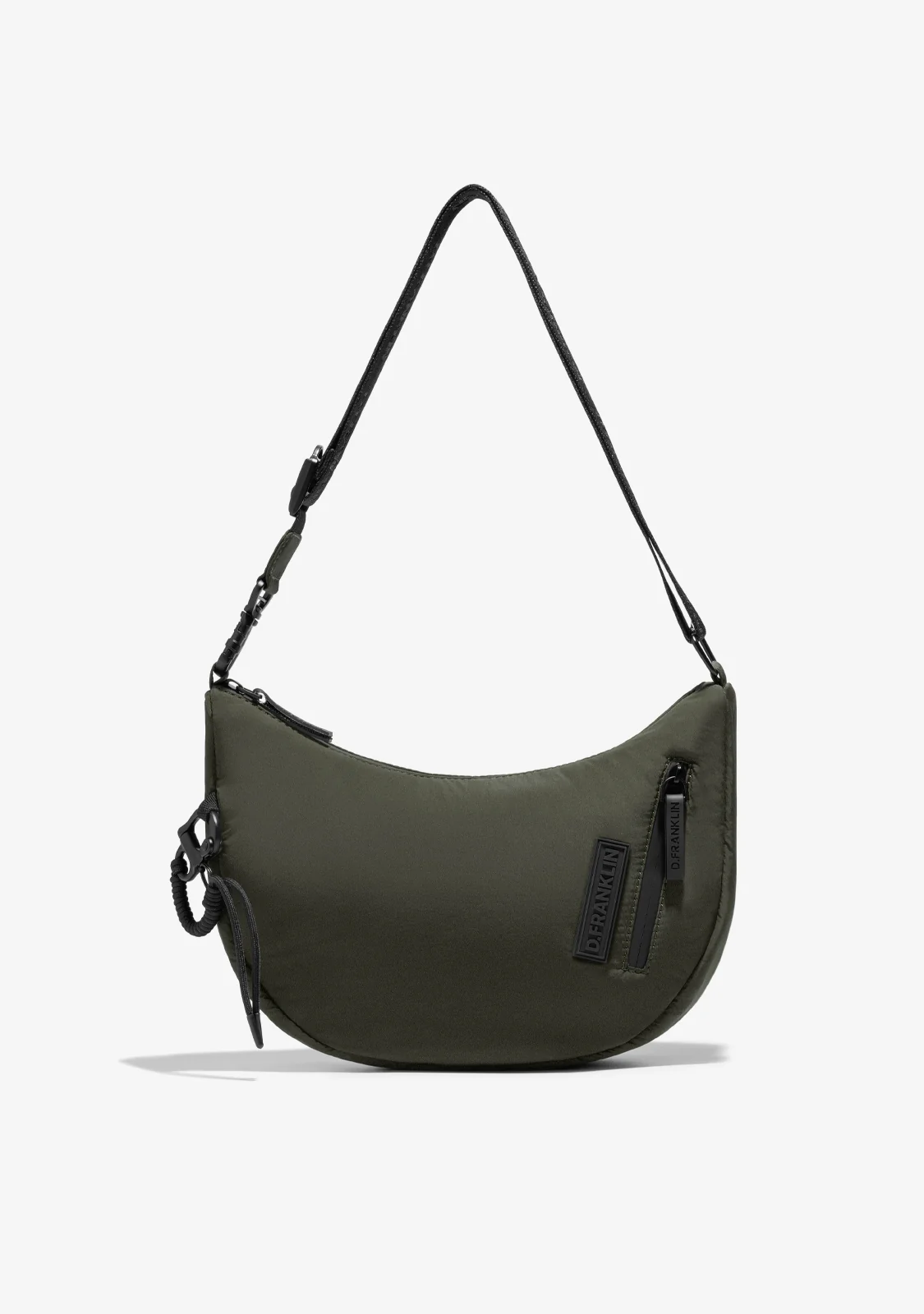 Round Nylon Crossbody Bag Green + Custom Set Orange - Image 8