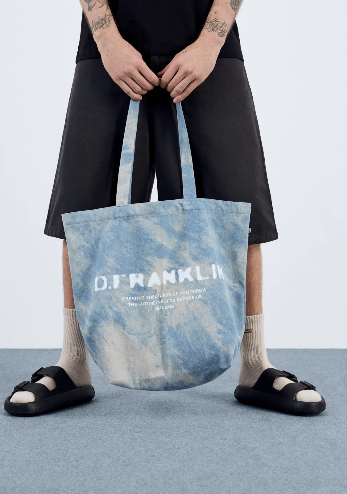 Tomorrow Tote Bag Washed Denim - Image 5