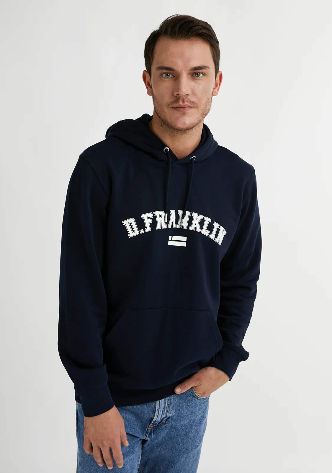 Varsity Hoodie Navy / White - Image 3