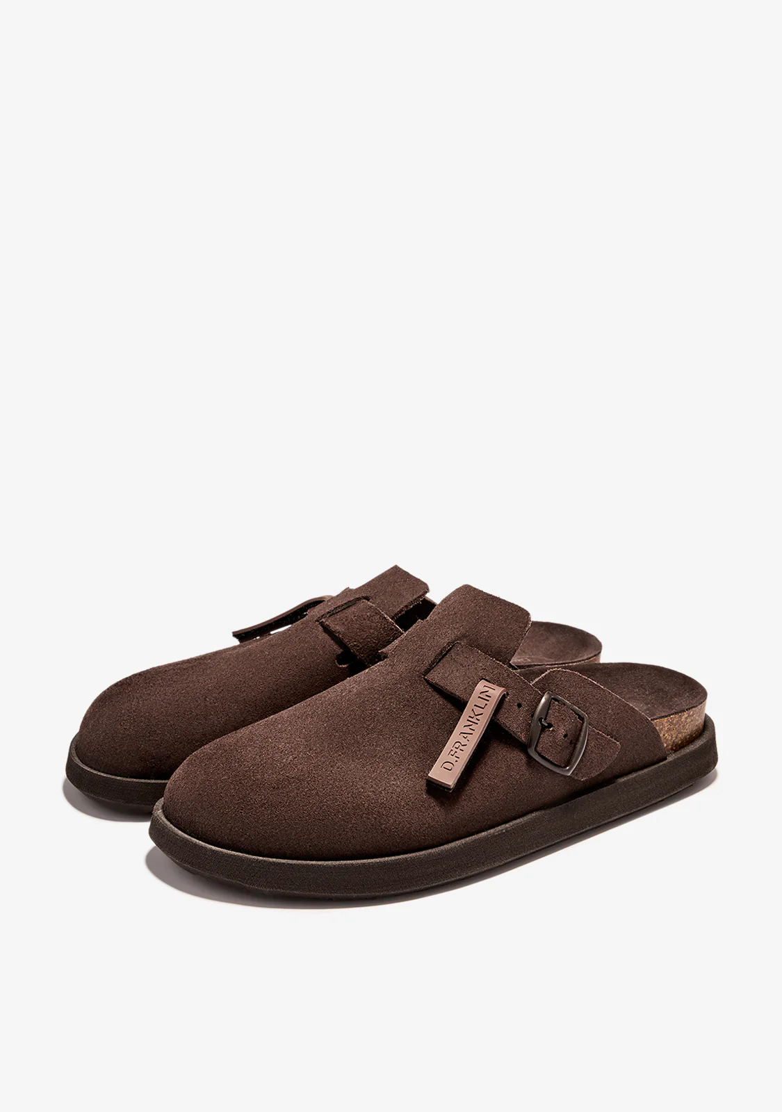 Vibe Sandals Clog Suede Chocolate - Image 2